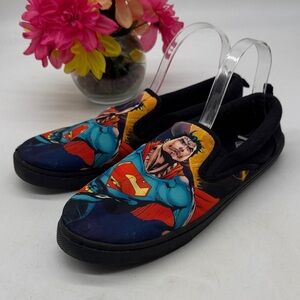 Superman Marvel Graphic Slip-On Sneakers Shoes Size 12 MCL9423